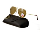 Ray-ban Sunglasses Rb3025 Aviator Classic Gold Frame Polarized Brown Lenses 58mm