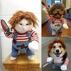 Halloween Funny Scary Cosplay Costume For Dogs Pet Costume Party Outfit