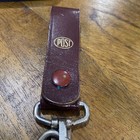 Vintage Frederick Post Slide Rule Ruler Company Leather Key Fob Keychain Euc