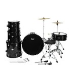       music Sale       full Size Acoustic Drum Kit  cymbals  throne  snare  more 