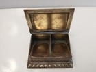 Antique Brass Stamp Box  Art Nouveau Design   2 Slots