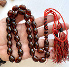 Natural Baltic Amber Islamic Prayer Rosary Cherry 59g  33 Beads Misbaha Tesbih