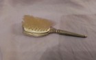 Vintage Silver-plated Vanity Brush With Ornate Handle     Antique Grooming Accesso