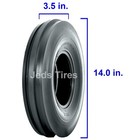 3 50-6 Hay Tedder Tire 350-6 3 50x6 350x6 410 350-6 Ag Tri 3 Rib F-2 - Two Tires