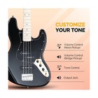 Glarry Bass Guitar Full Size 4 String Exquisite Stylish Bass With Guitar Bag    
