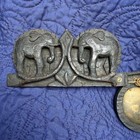 Antique Hand-carved Wooden Elephant Case Opium Balance Scale Asian Vintage