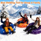 3 Pack 36  Snow Tubes Snow Sled With Reinforced Handle Snow Sled Heavy Duty Sled