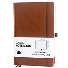 Bk Premium Classic Executive Hardcover Dotted Grid Leather Notebook W 5 Dividers