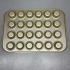 Williams Sonoma Goldtouch Pro Ceramic Mini Muffin Pan 24 Wells Gold 9393123