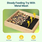 Platform Bird Feeder For Outdoor  Eco-friendly Wood Hanging Tray Bird Feeders du