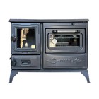 Black Cast Iron Wood Stove With Oven     Farmhouse Cooker Fireplace Heater