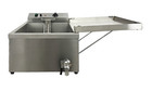 15 Lbs Commercial Electric Donut Fryer Flat Bottom Funnel Cake Fryer 120v