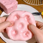 Pink Cheese Squishy Slow Rising Stress Relief Toy  Sensory Fidget For Adults