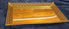 Vintage Gold Ormolu Filigree Mirrored Dresser Tray Vanity Perfume Holder Footed
