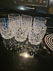 Vintage Crystal Whiskey Glasses Set Of 6   2 5 Wide 4 Tall 