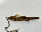 Unknown Vintage Clear Hollow Minnow Lure With Chain