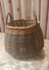 Vintage Storage Handmade Wicker Basket  Large Multicolor