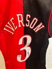 Allen Iverson Signed 76ers Mitchell   Ness Split Swingman Jersey Small Jsa