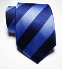New Classic Striped Dark Blue Light Blue Jacquard Woven Silk Men s Tie Necktie