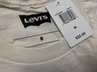 Levi s Men s White Logo Graphic Crewneck Short-sleeve Tee T-shirt Size M