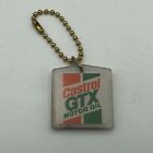 Castrol Gtx Fob Keychain Motor Oil Advertising Plastic Vintage Detachable Chain
