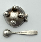 Tiffany Aesthetic Sterling Fish Open Salt With Spoon