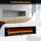 36  Electric Fireplace W 5-level Adjustable Brightness   Speed  Remote Control