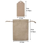 50pcs Burlap Bags With Drawstring  5x7 5 Gift Bag Bulk Pack With 50 Pcs Paper Ta