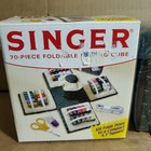 Vintage Singer 70 Piece Green Foldable Sewing Cube Travel Kit New   Sealed 
