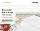 Cuisinart Reusable Silicone Food Storage Bags  12 Pack Grey