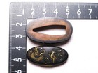 Edo Meiji Era Japan Antique Shakudo Dragon Fuchi Kashira Sword Katana