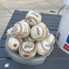15 Rawlings Official League Baseballs   13 More   Bucket Used Practice Balls