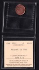 Canada 2012 1c One Small Cent Queen Elizabeth Ii Iccs Graded Ms-63 Magnetic  Red