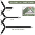 Bed Sheet Straps Fitted For Mattress Adjustable Elastic Fasteners With Metal Cli