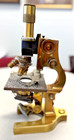 Antique Spencer Brass Binocular Microscope   30439  Dated 1916