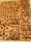 Vintage Classic Handmade Polynesian Tapa Barkcloth Panel  52 X 42    Brown   Black