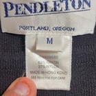 Pendleton Womens Size Medium Long Sleeve Nylon Shirt Top Dark Teal