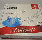 Bialetti 18 Pc Espresso Caffe Coffee Multicolor Cups Saucers Spoons Boxed Nib