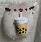 Gund Pusheen Cat Boba Bubble Tea Drink Kawaii Collectible Plush Stuffed Animal