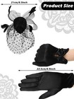 Women 50s Fascinator Hat Funeral Veil Hat And Lace Glove For Retro Tea Party