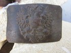 Original Etched Belt Buckle Of Russian Empire Wwi - Very Rare Eagle Buckle Ww1