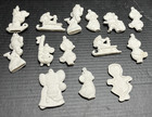 Vtg Alberta s Mold Ceramic Bisque Christmas 14 Mouse Ornaments Ready To Paint