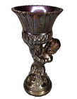 Antique Vintage Bronzed Brass Cherub Flower Vase Neo-classical Art 9 