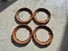 4 Vintage John Deere H695b Cast Iron Planter Plate Food Plot Sweet Corn Kernel 