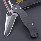 Military Police Tactical Pocket Knife Folding Tanto Blade Carbon Fiber Handle