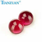 Lab-crown Round Ruby Ball Gemstones   Multi-size Loose Beads For Jewelry Making