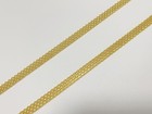 Solid 18k Yellow Gold Vintage Multi Layer Wide Necklace Chain 8mm 24in Men women