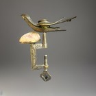 Antique Victorian Brass Sewing Bird With Clamp   Original Pin Cushion M308