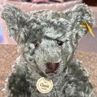 Steiff Green Gray Mohair Teddy Bear Jointed Ean 000317 W  Growler   Tags