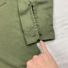Vintage 1980s Army Button Up Shirt Adult Large Green Military 80s Usa War